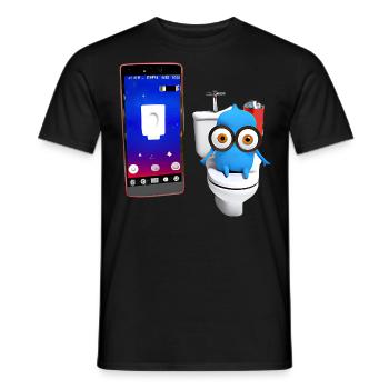 Drops of water on the toilet - Men's T-Shirt - black - Front - AI Model Male 178 light (178cm)