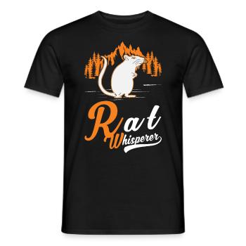 Ratten Flüsterer Hausratte Rattenbesitzer - Männer T-Shirt - Schwarz - Vorne - AI Model Male 178 light (178cm)