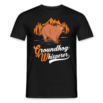 Murmeltier Flüsterer Groundhog Waldmurmeltier - Männer T-Shirt - Schwarz - Vorne - AI Model Male 178 light (178cm)
