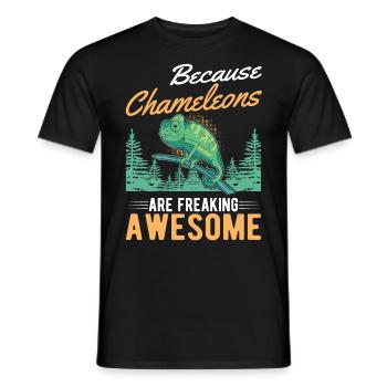 Porque los camaleones son un camaleón increíble - Camiseta hombre - negro - delante - AI Model Male 178 light (178cm)