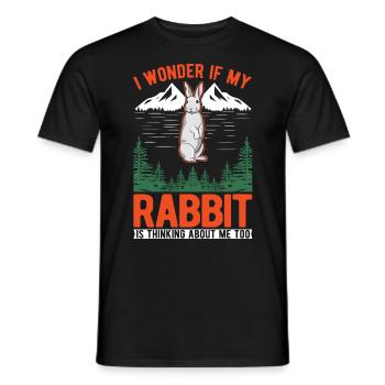 Rabbit Rabbit Rabbit - Men's T-Shirt - black - Front - AI Model Male 178 light (178cm)