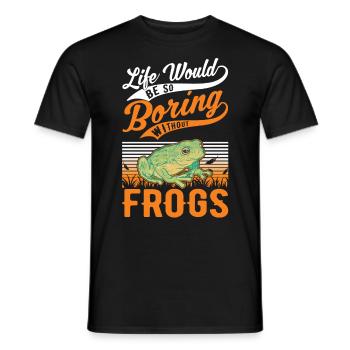 Grenouille cadeau Rainette - T-shirt homme - noir - Devant - AI Model Male 178 light (178cm)