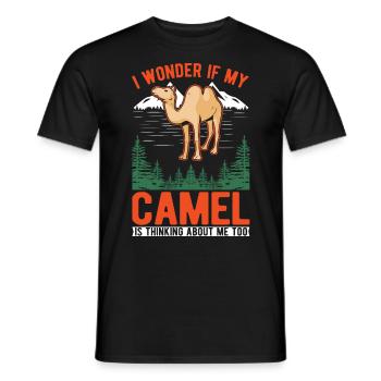 Kamel Geschenk Dromedar Camel Großkamel - Männer T-Shirt - Schwarz - Vorne - AI Model Male 178 light (178cm)