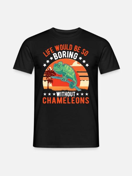 Caméléon Cadeau Caméléon - T-shirt homme - noir