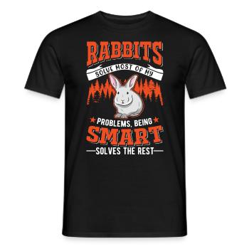 Rabbit Rabbit Rabbit - Men's T-Shirt - black - Front - AI Model Male 178 light (178cm)