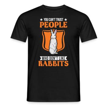 Rabbit Rabbit Rabbit - Men's T-Shirt - black - Front - AI Model Male 178 light (178cm)