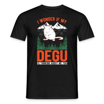 Degu owner shrub rat forest degu - Men's T-Shirt - black - Front - AI Model Male 178 light (178cm)