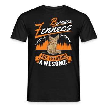 Parce que les Fennecs sont des Fennek impressionnants - T-shirt homme - noir - Devant - AI Model Male 178 light (178cm)