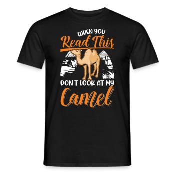 Kamel Geschenk Dromedar Camel Großkamel - Männer T-Shirt - Schwarz - Vorne - AI Model Male 178 light (178cm)