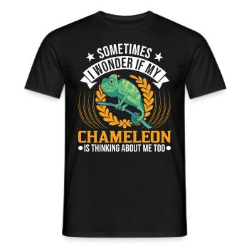 Caméléon Cadeau Caméléon - T-shirt homme - noir - Devant - AI Model Male 178 light (178cm)