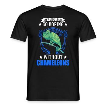 Caméléon Cadeau Caméléon - T-shirt homme - noir - Devant - AI Model Male 178 light (178cm)