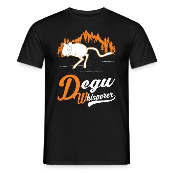 Degu Whisperer Forest Degu - Men's T-Shirt - black - Front - AI Model Male 178 light (178cm)