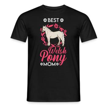 Best Welsh Pony Mom - Männer T-Shirt - Schwarz - Vorne - AI Model Male 178 light (178cm)