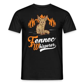 Fennec Whisperer Fennec Renard du désert - T-shirt homme - noir - Devant - AI Model Male 178 light (178cm)