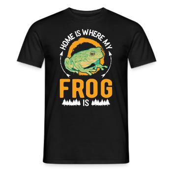 Zuhause ist wo mein Frosch ist - Männer T-Shirt - Schwarz - Vorne - AI Model Male 178 light (178cm)