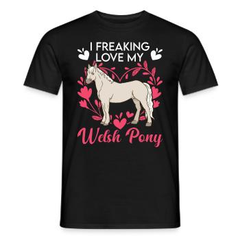 J’adore mon poney gallois - T-shirt homme - noir - Devant - AI Model Male 178 light (178cm)