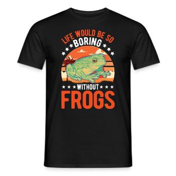 Grenouille cadeau Rainette - T-shirt homme - noir - Devant - AI Model Male 178 light (178cm)