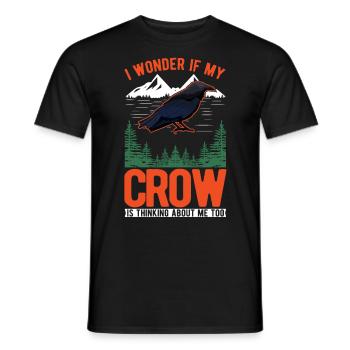 Crow Crow Crow Raven - Men's T-Shirt - black - Front - AI Model Male 178 light (178cm)