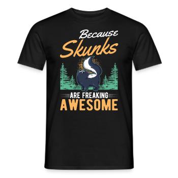 Parce que les mouffettes sont des mouffettes géniales - T-shirt homme - noir - Devant - AI Model Male 178 light (178cm)