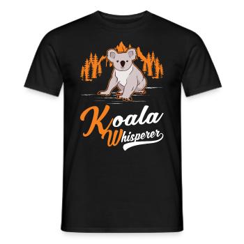 Koala Whisperer Koala Bear - Men's T-Shirt - black - Front - AI Model Male 178 light (178cm)