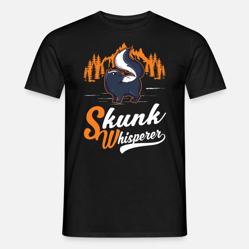 Stinktier Flüsterer - Männer T-Shirt - Schwarz
