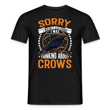 Crow Raven Crow Crow Husbandry Crow Breeder - Men's T-Shirt - black - Front - AI Model Male 178 light (178cm)