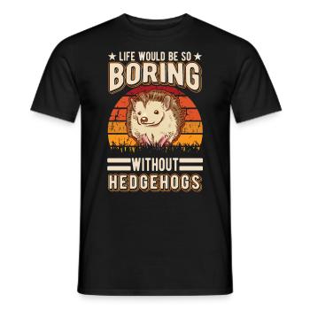 Hérisson Cadeau Stacheligel - T-shirt homme - noir - Devant - AI Model Male 178 light (178cm)