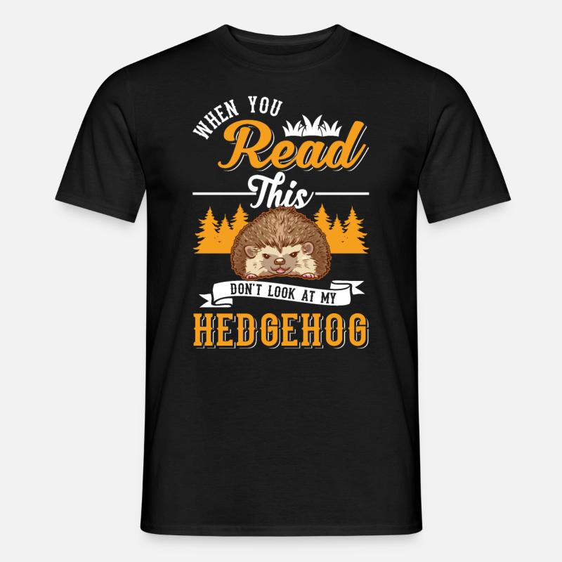 Igel Geschenk Stacheligel - Männer T-Shirt - Schwarz