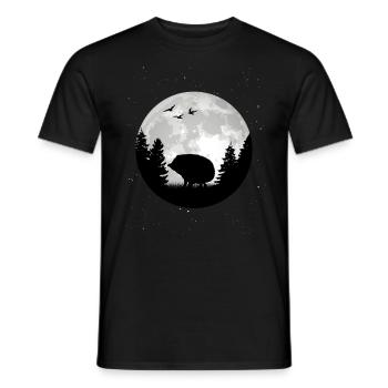 Hedgehog Moon Spine Ligel - Men's T-Shirt - black - Front - AI Model Male 178 light (178cm)