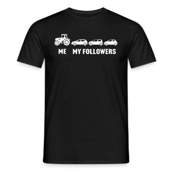 Me and my followers tractor t-shirt for farmer - Men's T-Shirt - black - Front - AI Model Male 178 light (178cm)