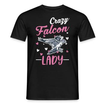 Verrückte Falken Frau - Männer T-Shirt - Schwarz - Vorne - AI Model Male 178 light (178cm)
