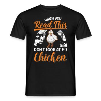 Poulets Élevage de poulets Éleveur de poulet - T-shirt homme - noir - Devant - AI Model Male 178 light (178cm)