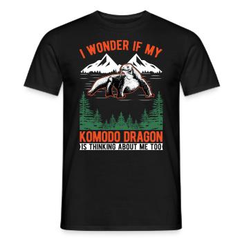 Komodowaran Waran Komododrache - Männer T-Shirt - Schwarz - Vorne - AI Model Male 178 light (178cm)