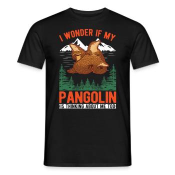 Pangolin Cadeau Pangolin - T-shirt homme - noir - Devant - AI Model Male 178 light (178cm)