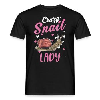 Verrückte Schnecken Frau - Männer T-Shirt - Schwarz - Vorne - AI Model Male 178 light (178cm)