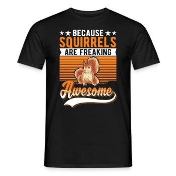 Écureuil Cadeau Écureuil Gris Écureuil - T-shirt homme - noir - Devant - AI Model Male 178 light (178cm)