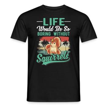 Squirrel Gift Squirrel Grey Squirrel - Men's T-Shirt - black - Front - AI Model Male 178 light (178cm)