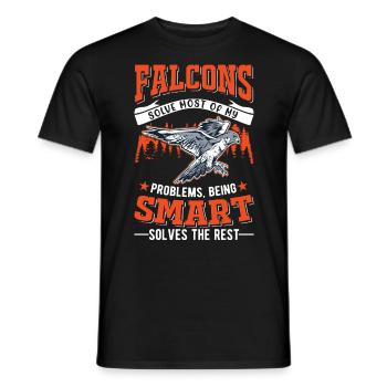 Falke Falkner Kestrel Falconry Falkner - Men's T-Shirt - black - Front - AI Model Male 178 light (178cm)