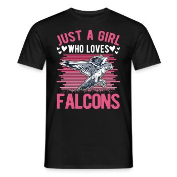 Falconry Girl Falconer Falconry Falconry - Men's T-Shirt - black - Front - AI Model Male 178 light (178cm)