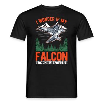 Falcon Gift Falcon Breeding Falcon Breeder Falconer - Men's T-Shirt - black - Front - AI Model Male 178 light (178cm)