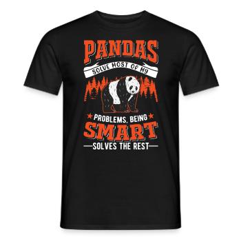 Panda Lover Panda Bear Gift - Men's T-Shirt - black - Front - AI Model Male 178 light (178cm)