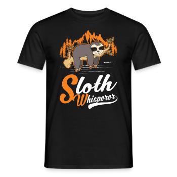 Faultier Flüsterer Sloth Whisperer - T-shirt homme - noir - Devant - AI Model Male 178 light (178cm)