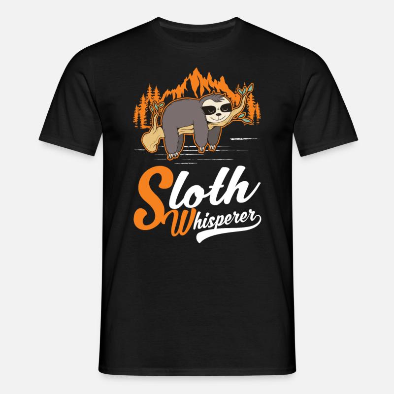 Faultier Flüsterer Sloth Whisperer - Men's T-Shirt - black
