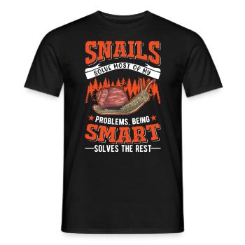 Snail Gift Vineyard Snail - Men's T-Shirt - black - Front - AI Model Male 178 light (178cm)