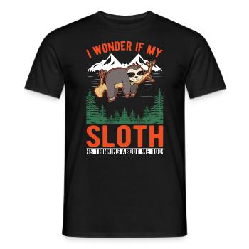Faultier Liebhaber - Männer T-Shirt - Schwarz - Vorne - AI Model Male 178 light (178cm)
