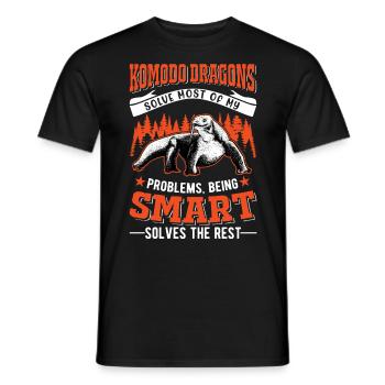 Komodowaran Komodo Dragon Waran - Männer T-Shirt - Schwarz - Vorne - AI Model Male 178 light (178cm)