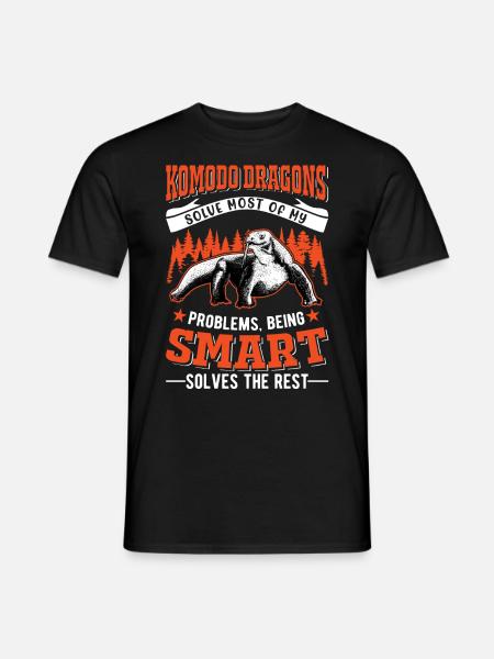 Komodowaran Komodo Dragon Waran - Männer T-Shirt - Schwarz