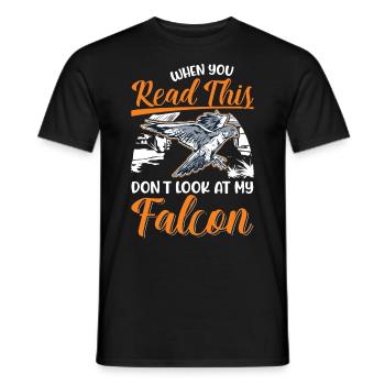 Falke Falkner Kestrel Falconry Falkner - Men's T-Shirt - black - Front - AI Model Male 178 light (178cm)