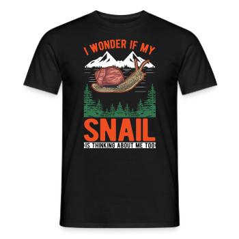 Snail Gift Vineyard Snail - Men's T-Shirt - black - Front - AI Model Male 178 light (178cm)