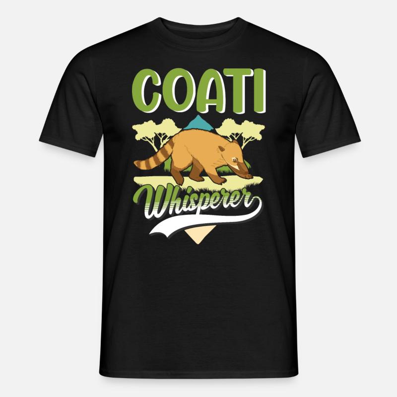 Nasenbär Flüsterer Rüsselbär Coati - Männer T-Shirt - Schwarz